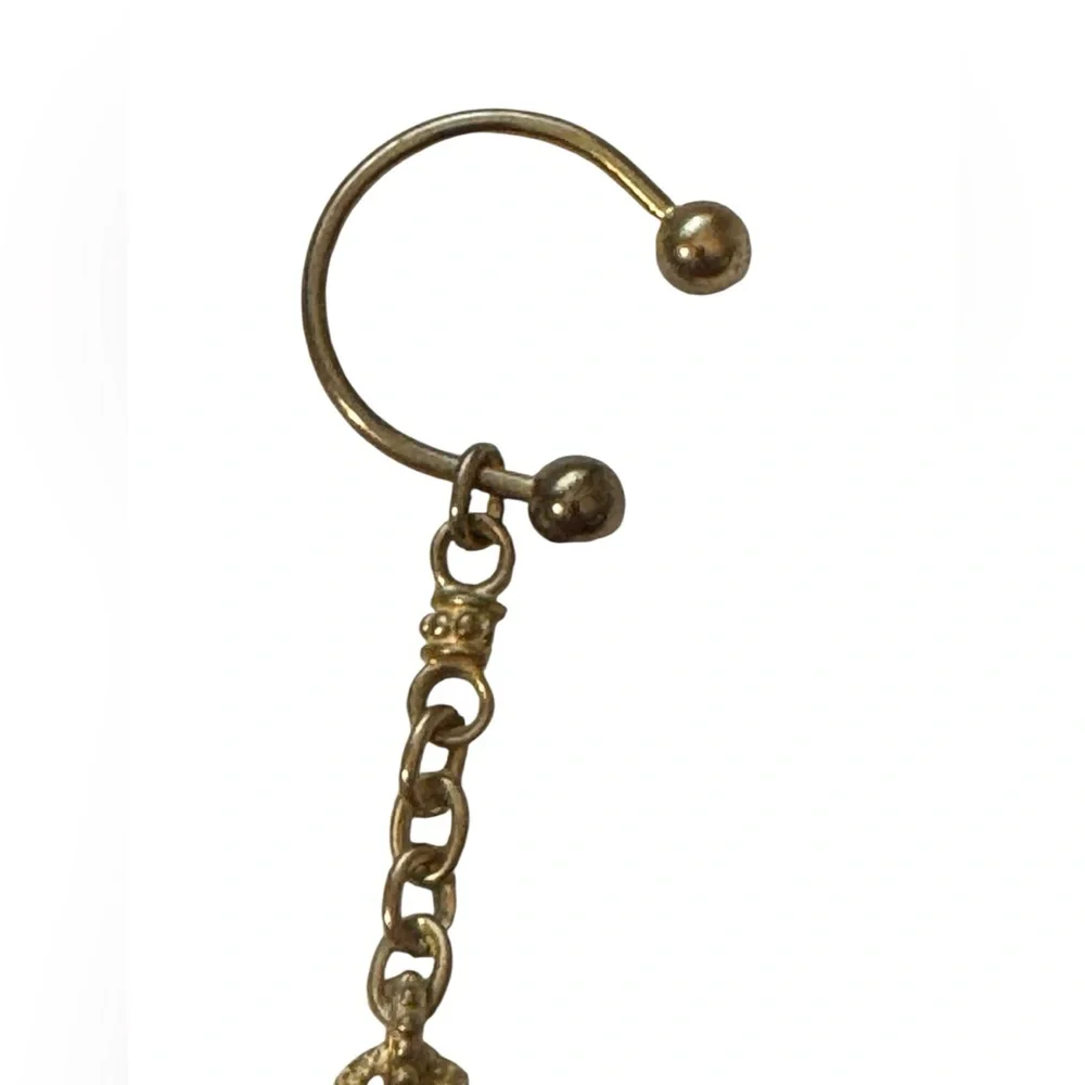 QVC Judith Ripka Gold Tone Heart Charm Keychain